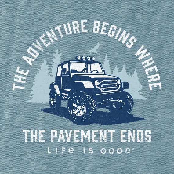 Life is Good Men's Slub Hoodie The Adventure Begins