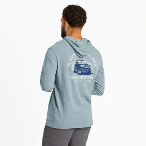 Life is Good Men's Slub Hoodie The Adventure Begins