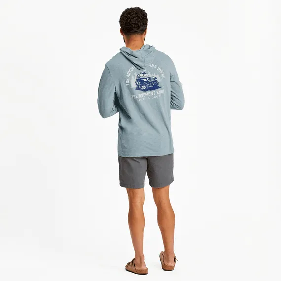 Life is Good Men's Slub Hoodie The Adventure Begins