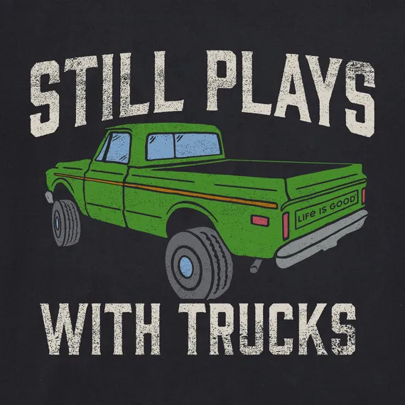 Life is Good Men's Still Plays with Trucks Crusher Tee