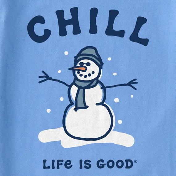 Life is Good Women's Chill Snowman Long Sleeve Crusher Vee