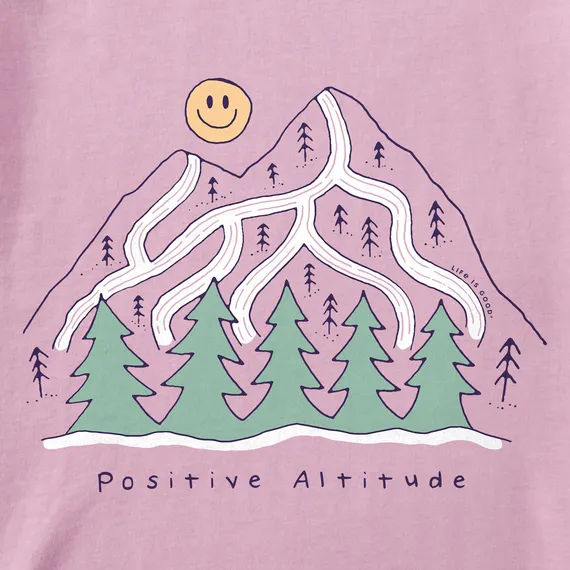 Life is Good Women's Positive Altitude Mountain Crusher Tee
