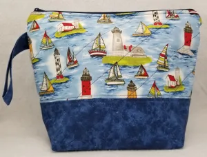 Lighthouses & Sail Boats - Project Bag - Medium