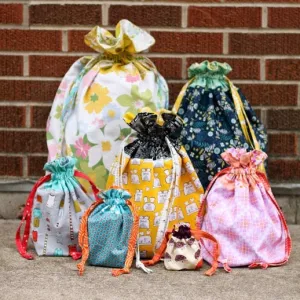 Lined Drawstring Bag Sewing Pattern