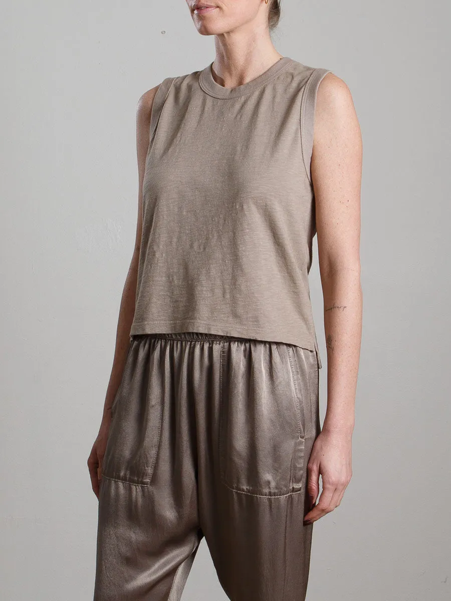 Liv Tank in Supima Slub - Anthracite