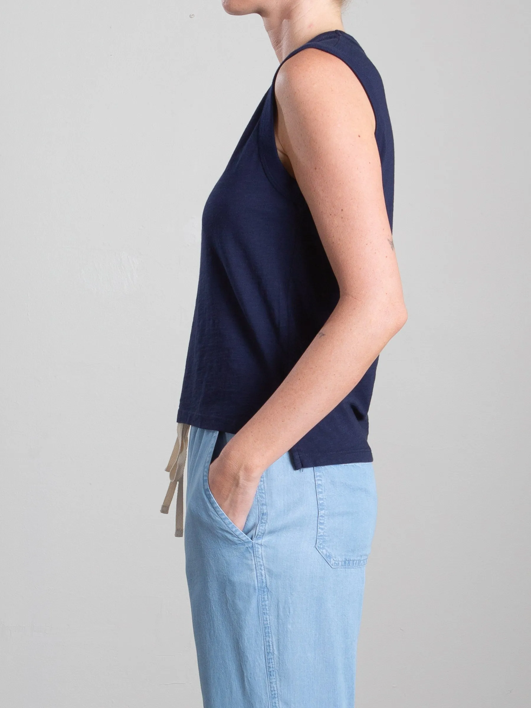 Liv Tank in Supima Slub - Midnight