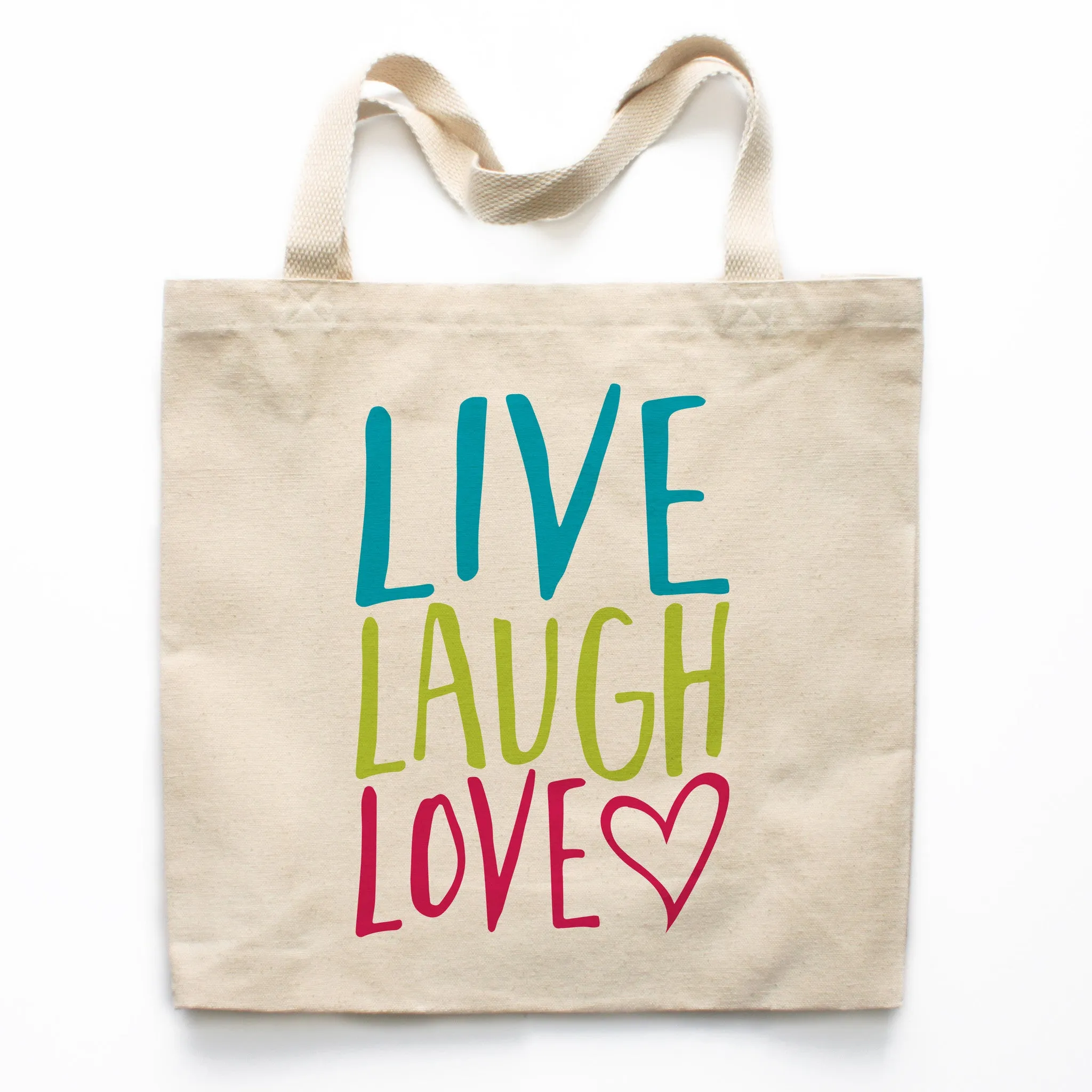 Live Laugh Love Canvas Tote Bag