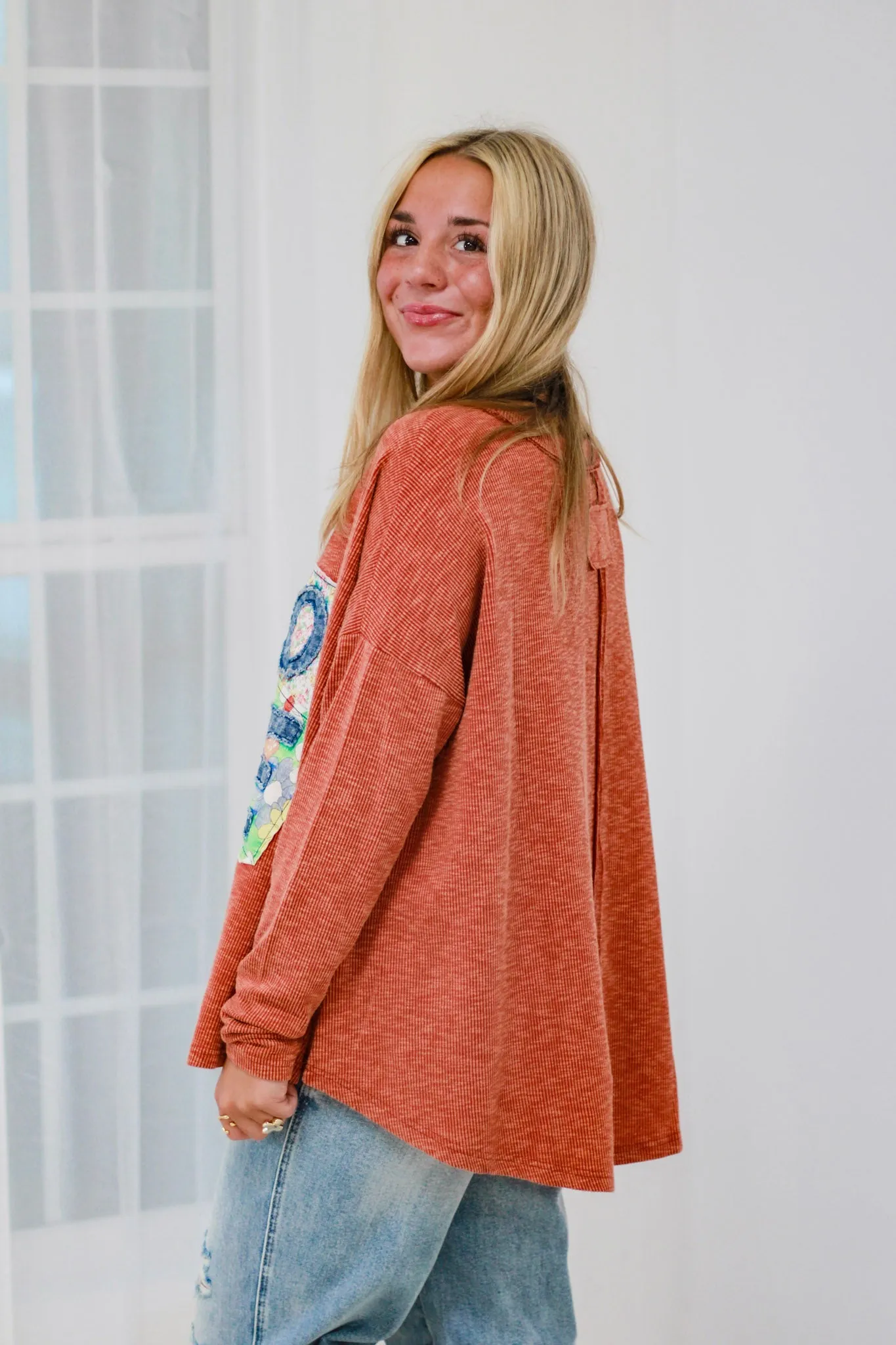 Long Shot Love Top in Rust