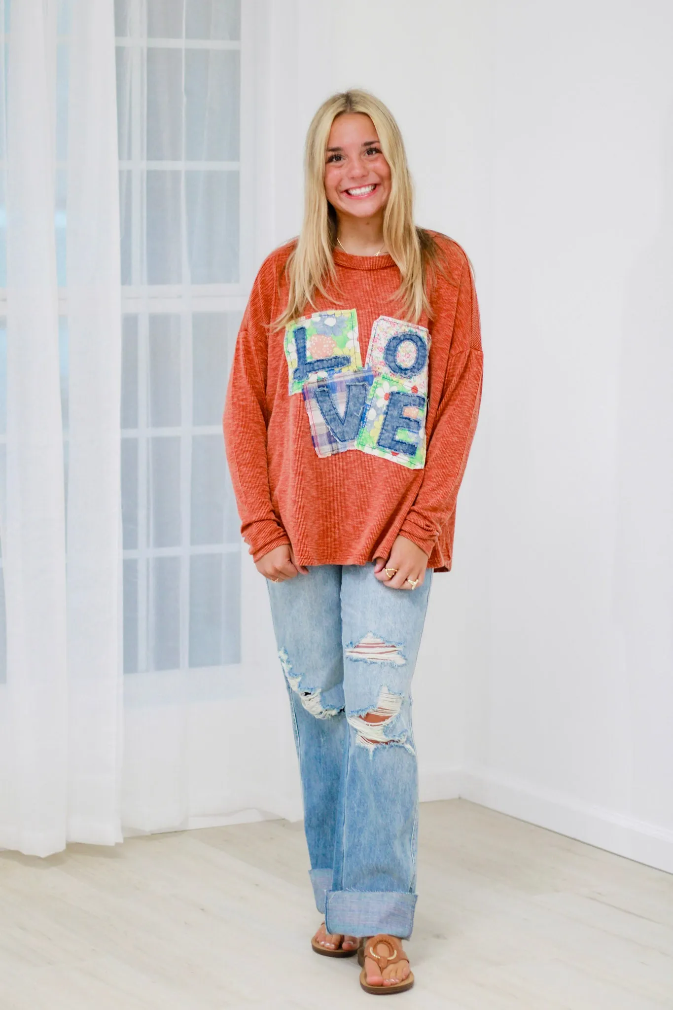 Long Shot Love Top in Rust