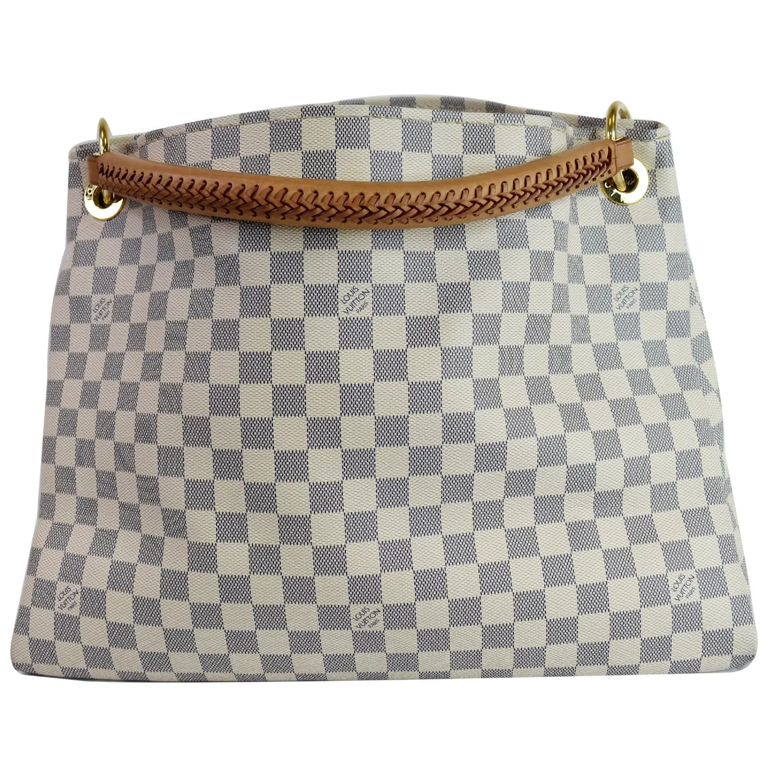 LOUIS VUITTON Artsy MM Damier Azur Shoulder Bag White