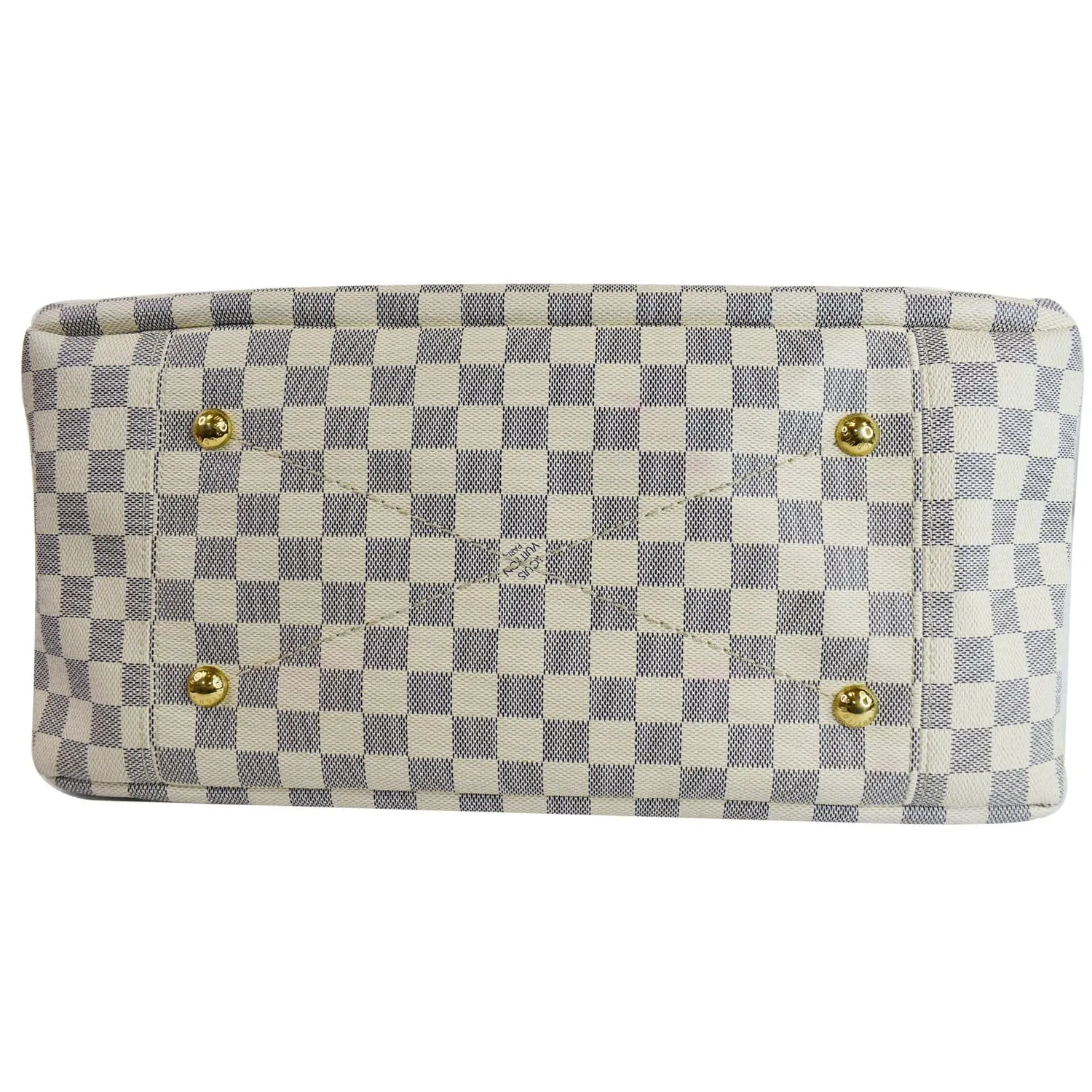 LOUIS VUITTON Artsy MM Damier Azur Shoulder Bag White