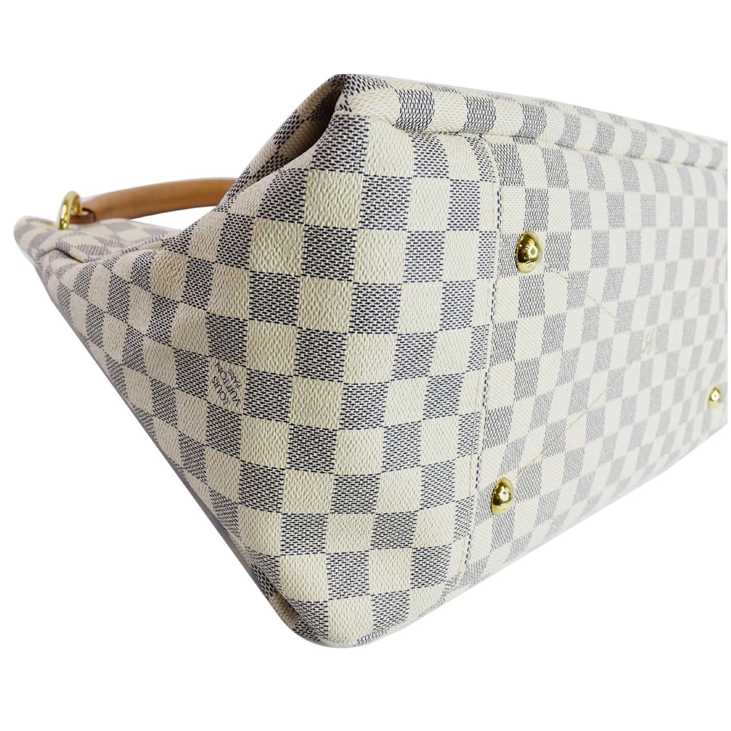 LOUIS VUITTON Artsy MM Damier Azur Shoulder Bag White