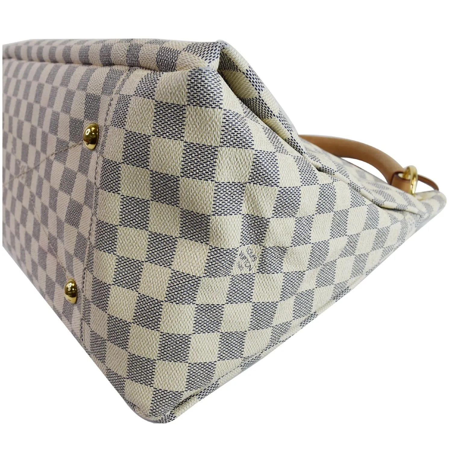 LOUIS VUITTON Artsy MM Damier Azur Shoulder Bag White