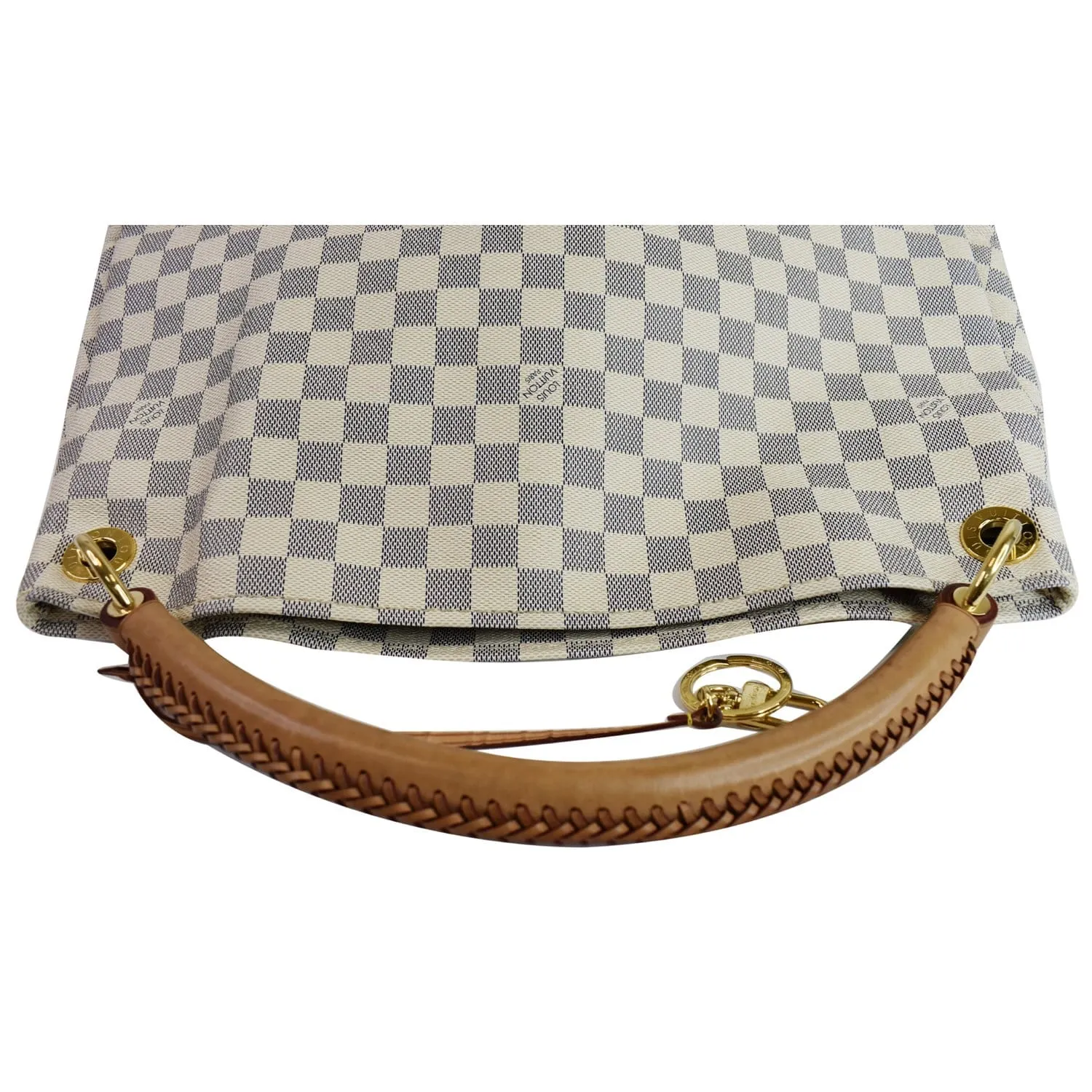 LOUIS VUITTON Artsy MM Damier Azur Shoulder Bag White