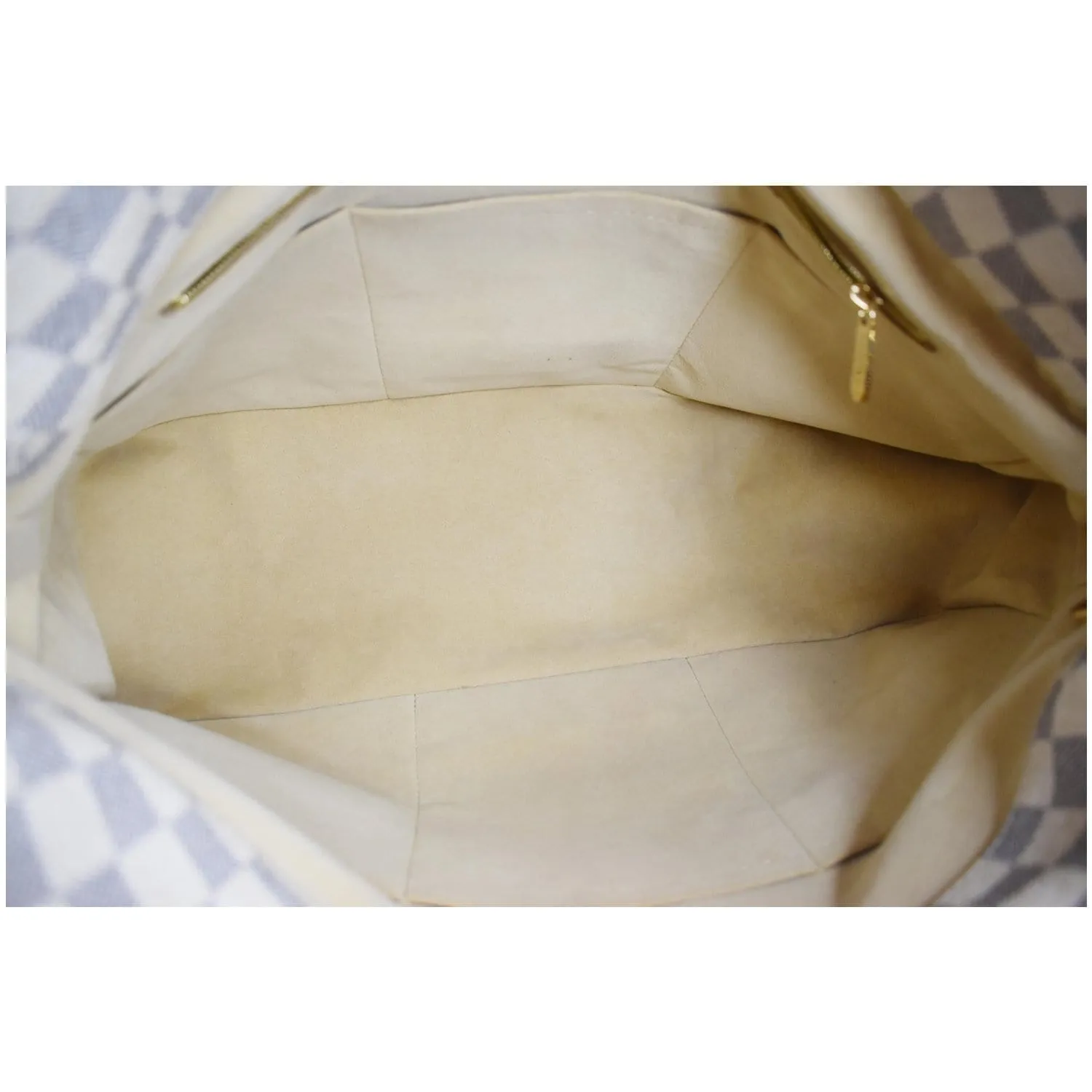 LOUIS VUITTON Artsy MM Damier Azur Shoulder Bag White