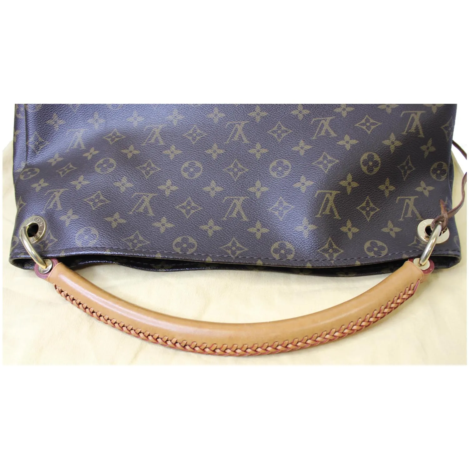 LOUIS VUITTON Artsy MM Monogram Canvas Shoulder Bag Brown