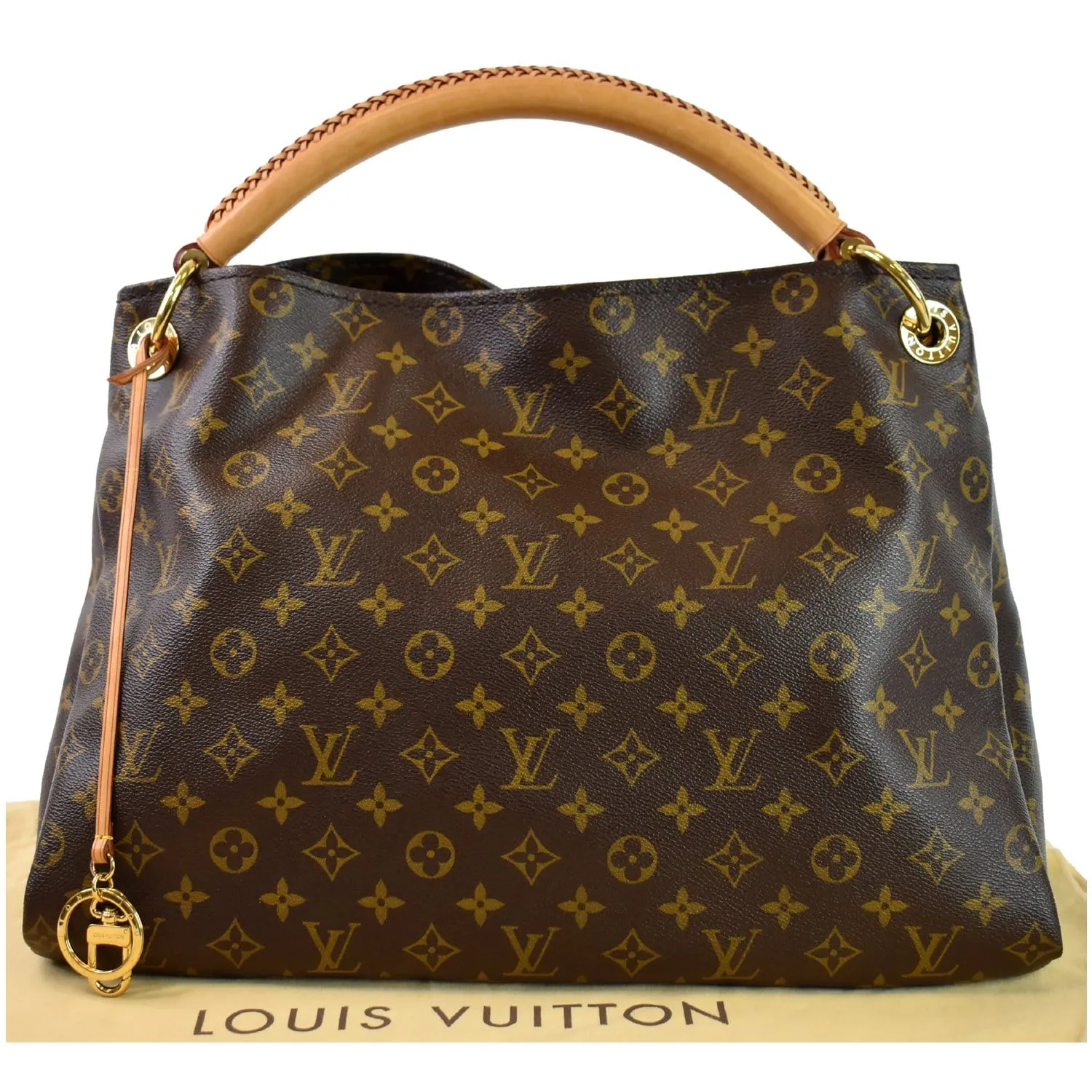 LOUIS VUITTON Artsy MM Monogram Canvas Shoulder Bag Brown