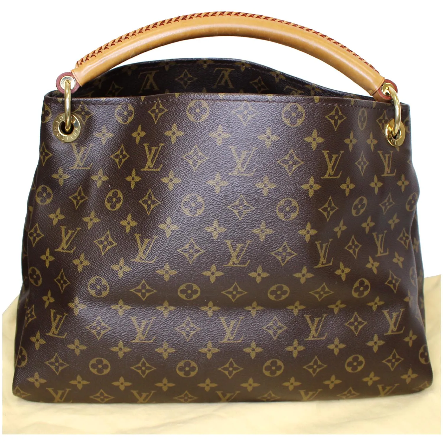 LOUIS VUITTON Artsy MM Monogram Canvas Shoulder Bag Brown