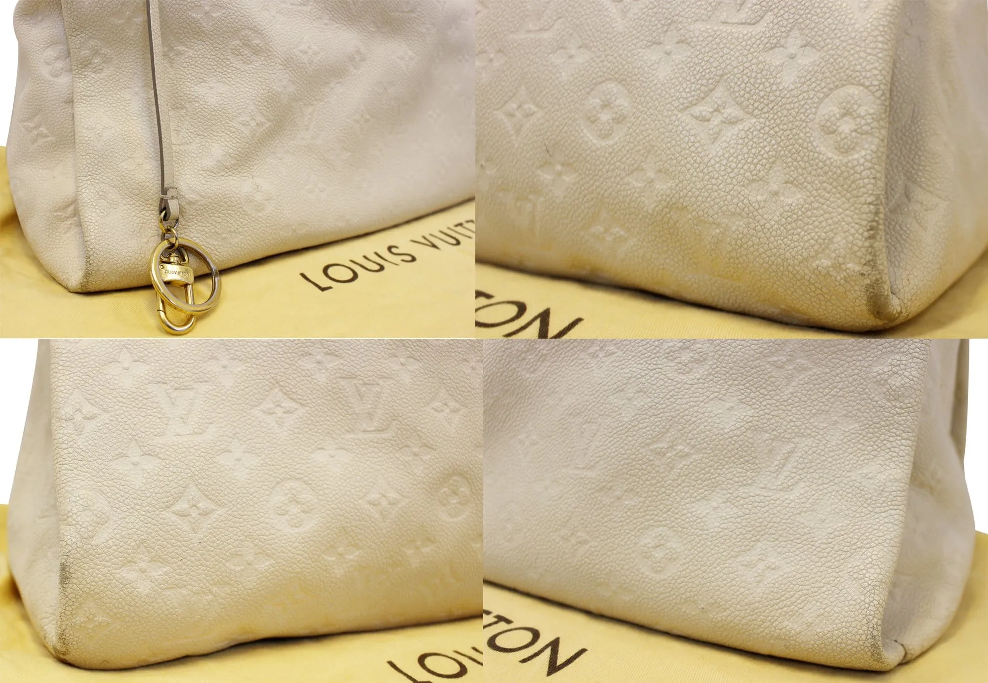 LOUIS VUITTON Artsy MM Neige Empreinte Leather Shoulder Bag
