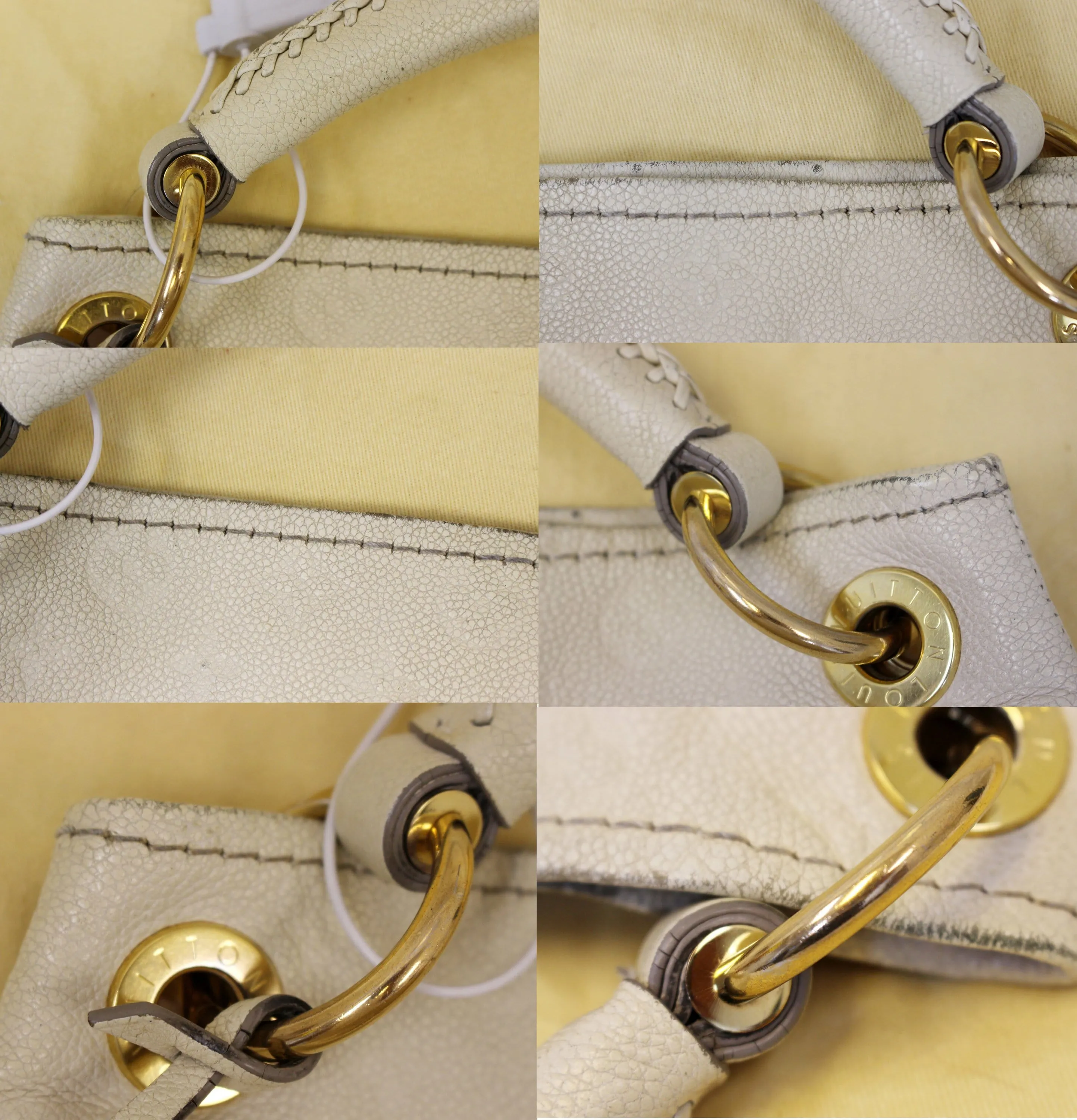 LOUIS VUITTON Artsy MM Neige Empreinte Leather Shoulder Bag