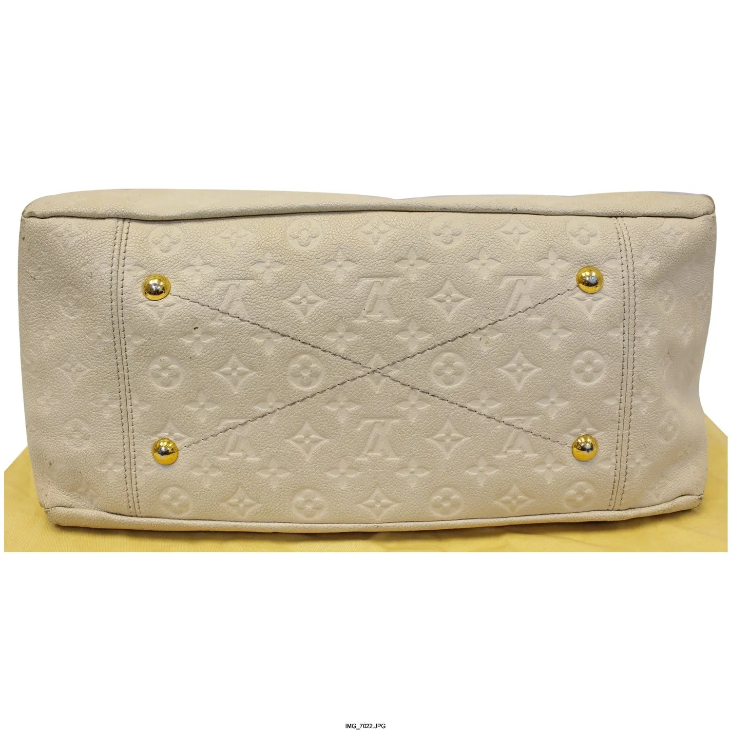 LOUIS VUITTON Artsy MM Neige Empreinte Leather Shoulder Bag