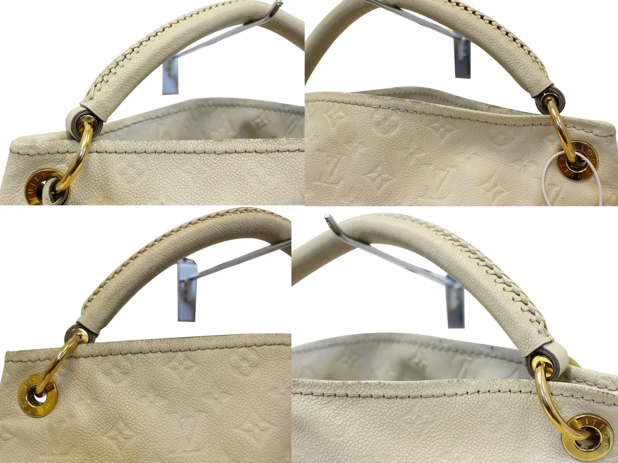 LOUIS VUITTON Artsy MM Neige Empreinte Leather Shoulder Bag