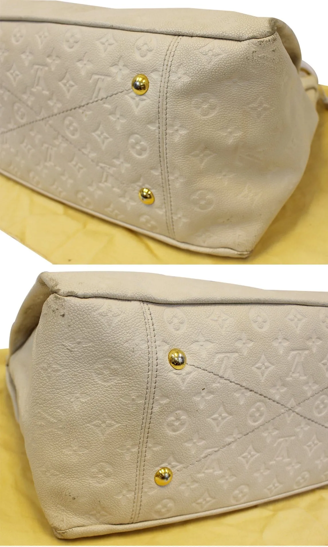 LOUIS VUITTON Artsy MM Neige Empreinte Leather Shoulder Bag