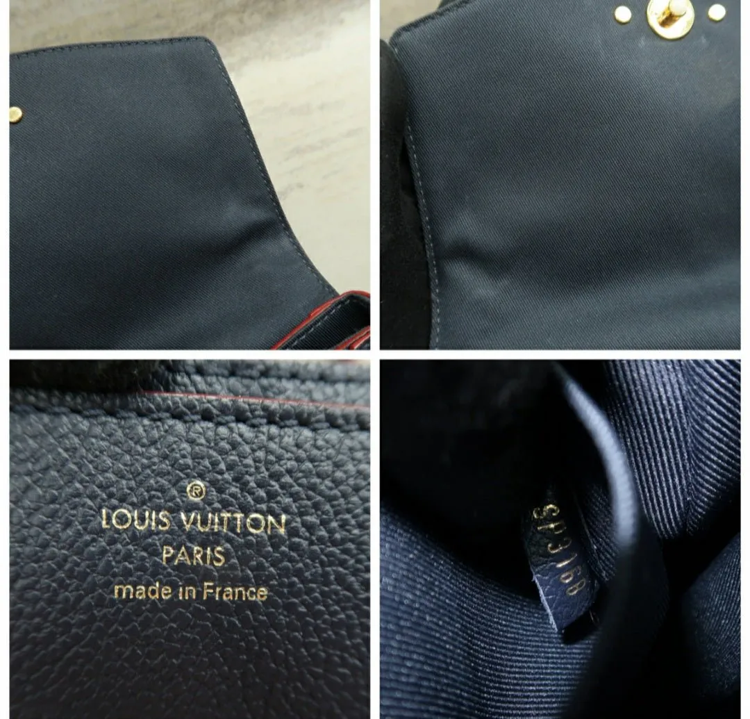 Louis Vuitton Blanche Navy Monogram Leather Shoulder bag