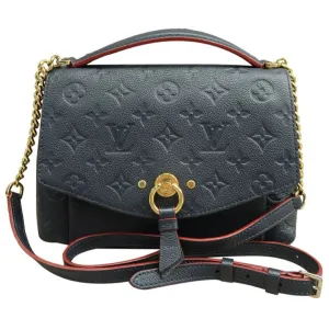 Louis Vuitton Blanche Navy Monogram Leather Shoulder bag