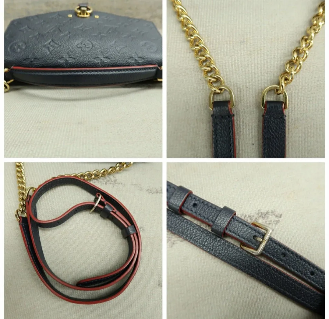 Louis Vuitton Blanche Navy Monogram Leather Shoulder bag