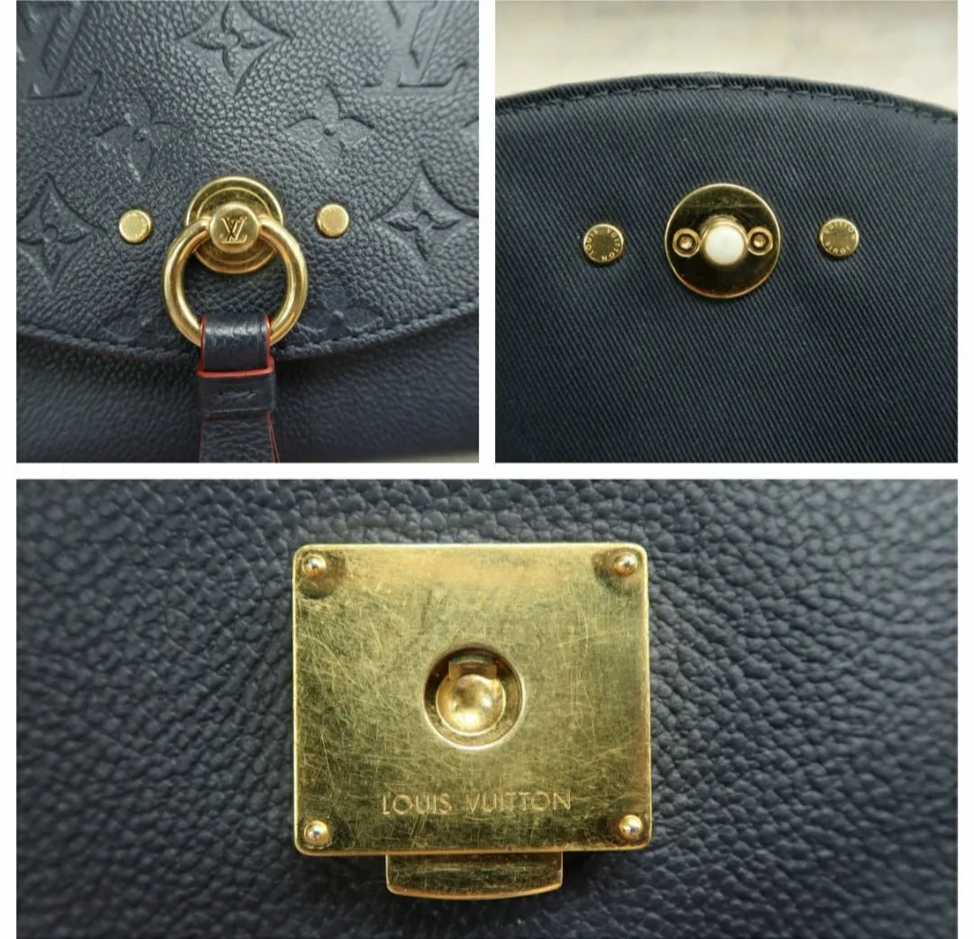 Louis Vuitton Blanche Navy Monogram Leather Shoulder bag