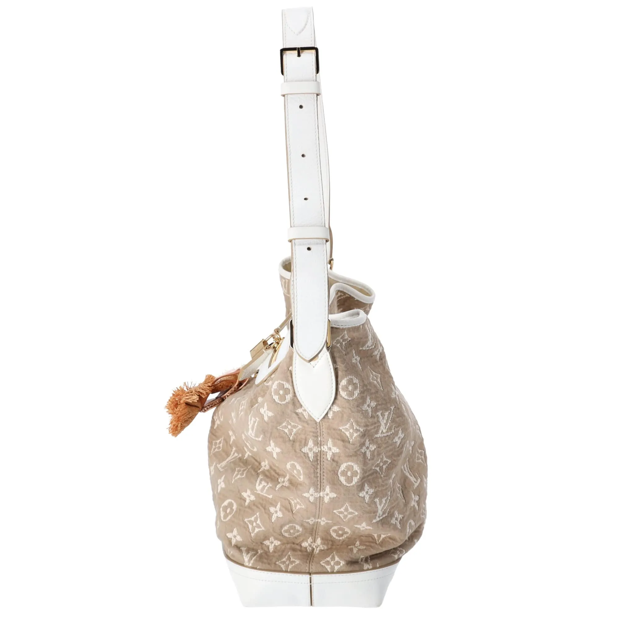 Louis Vuitton Buzas Monogram Sabbia Shoulder Bag M93499 Blanc Tan
