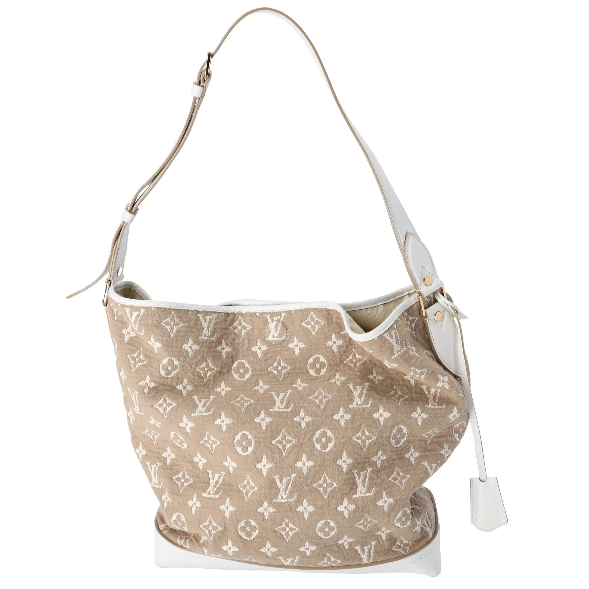 Louis Vuitton Buzas Monogram Sabbia Shoulder Bag M93499 Blanc Tan