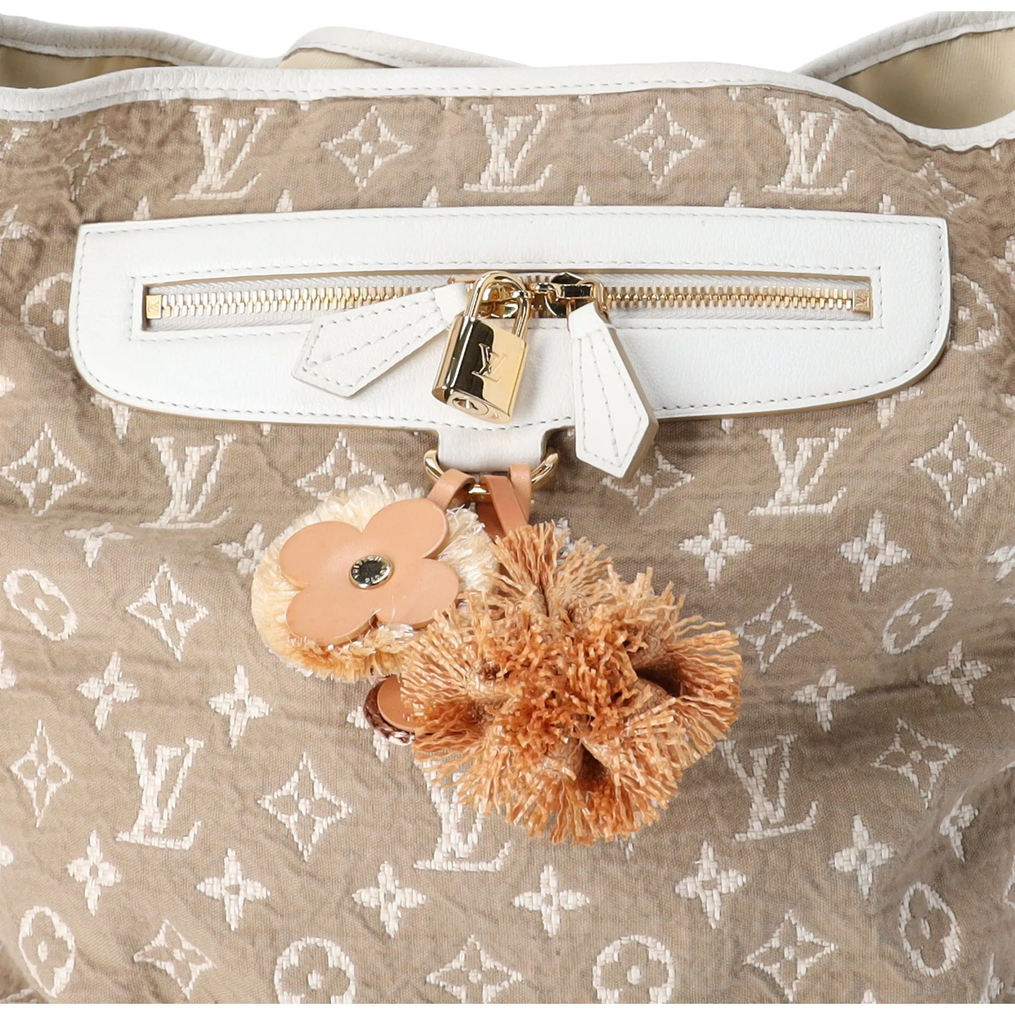 Louis Vuitton Buzas Monogram Sabbia Shoulder Bag M93499 Blanc Tan
