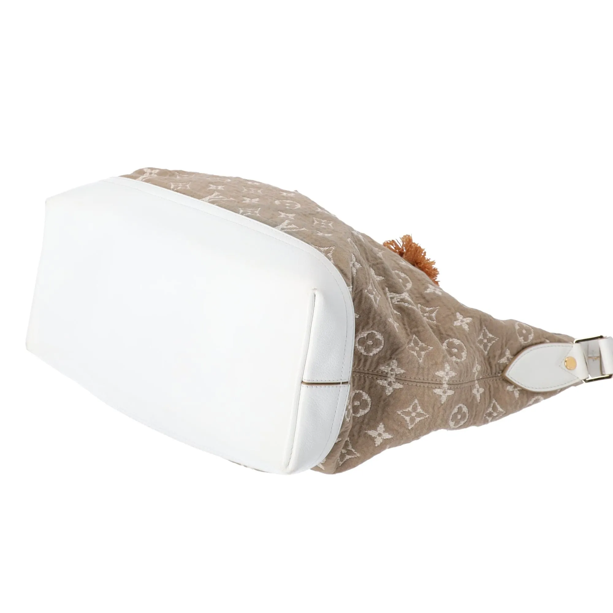 Louis Vuitton Buzas Monogram Sabbia Shoulder Bag M93499 Blanc Tan