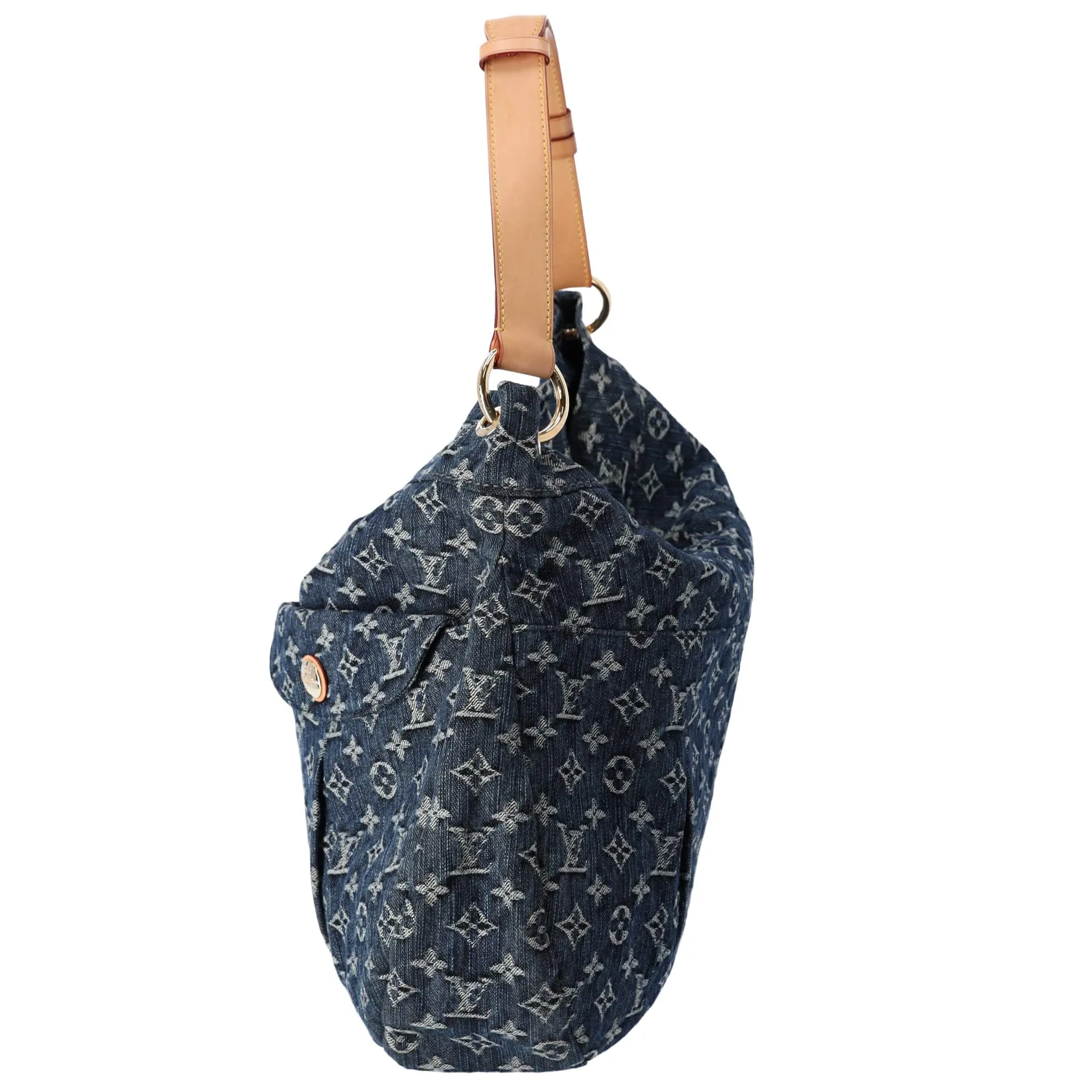 Louis Vuitton Daily GM Monogram Denim Shoulder Bag M40493 Gris Blue Monogram