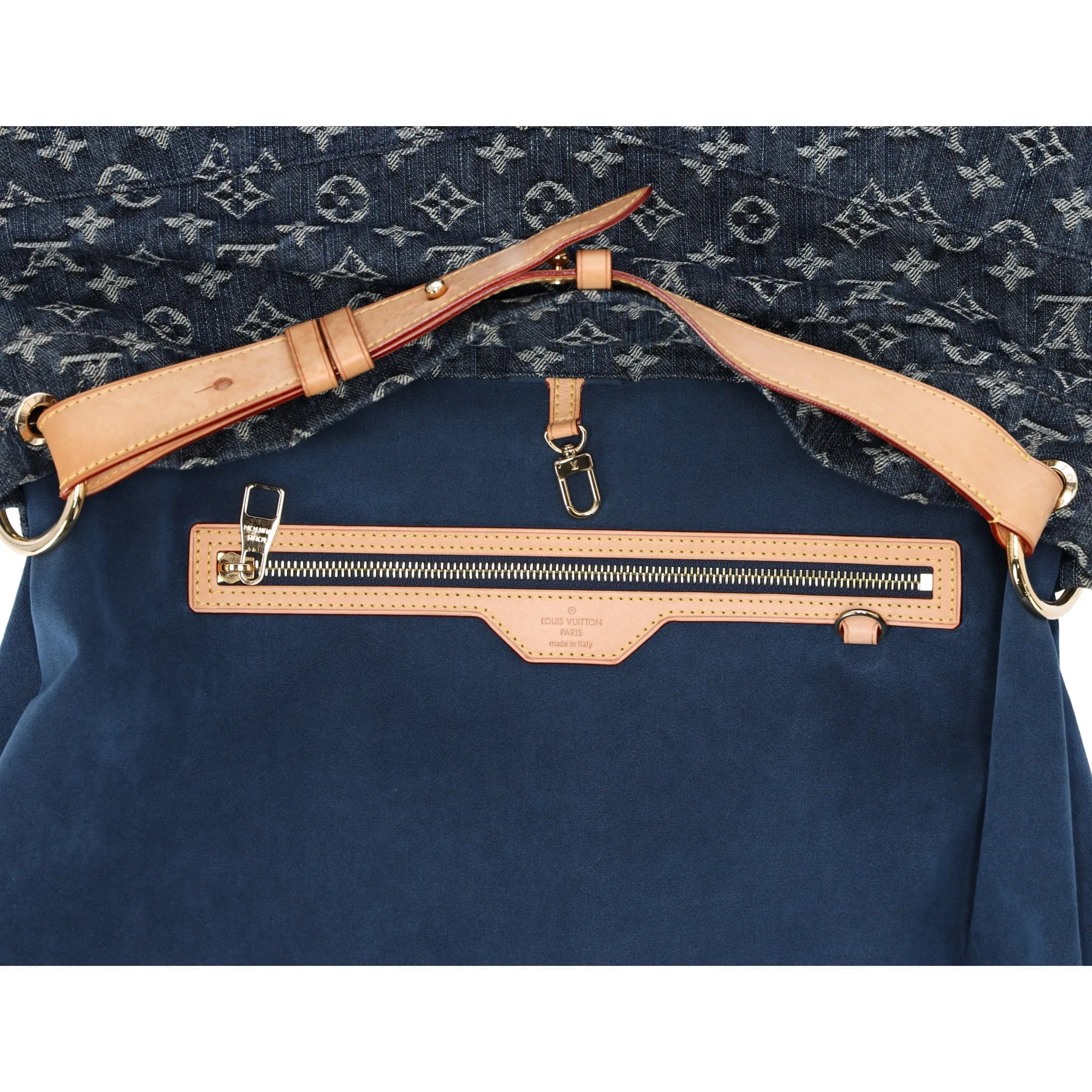 Louis Vuitton Daily GM Monogram Denim Shoulder Bag M40493 Gris Blue Monogram