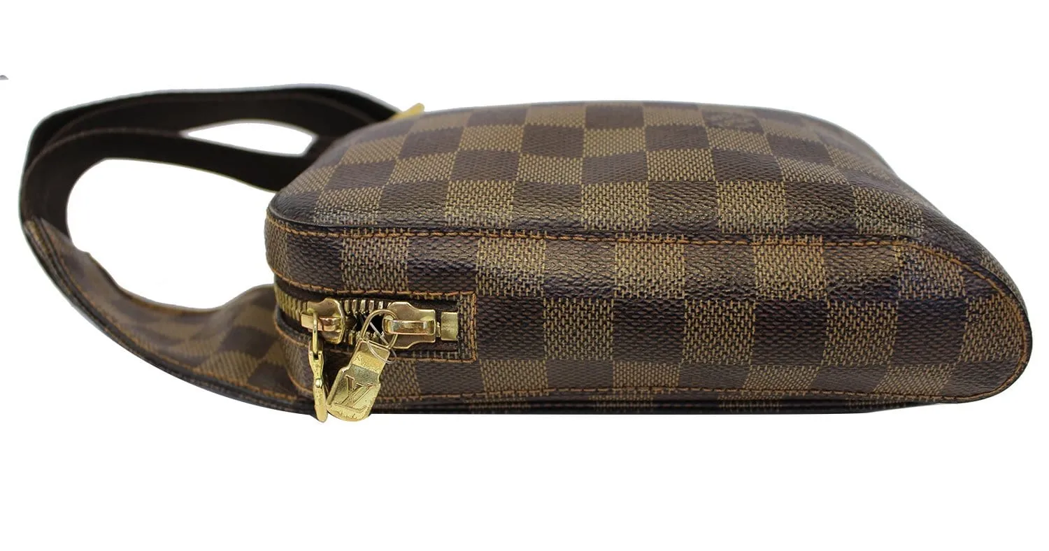 LOUIS VUITTON Damier Canvas Geronimos Brown Hip Bag