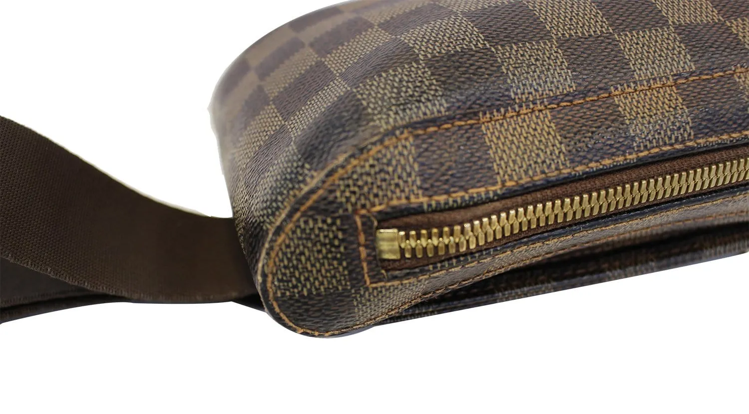 LOUIS VUITTON Damier Canvas Geronimos Brown Hip Bag