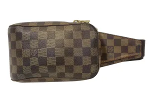 LOUIS VUITTON Damier Canvas Geronimos Brown Hip Bag