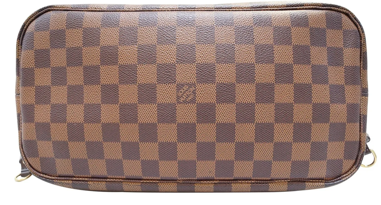 LOUIS VUITTON Damier Ebene Neverfull MM Shoulder Bag