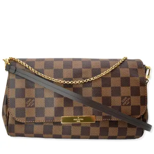 LOUIS VUITTON Favorite MM Damier Ebene Crossbody Bag Brown