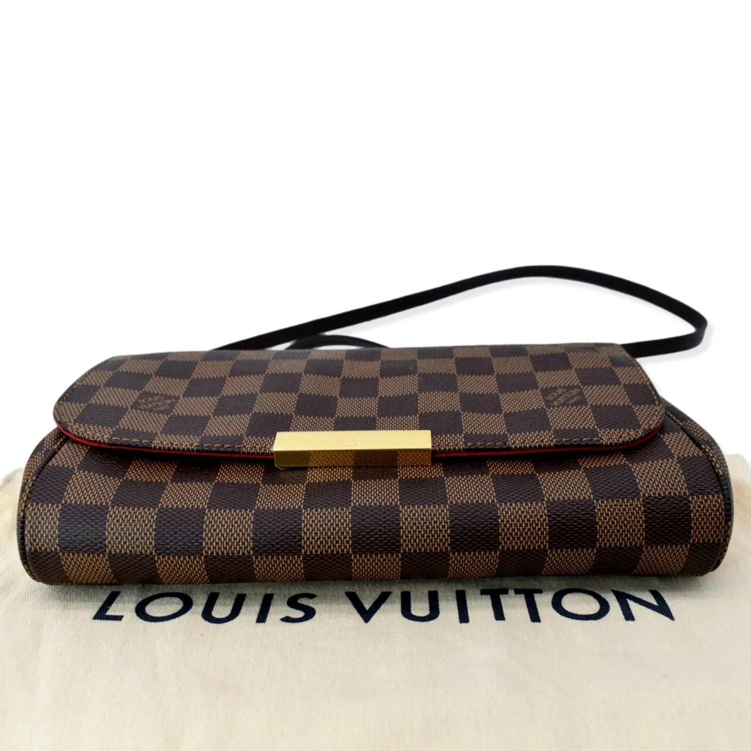 LOUIS VUITTON Favorite MM Damier Ebene Crossbody Bag Brown