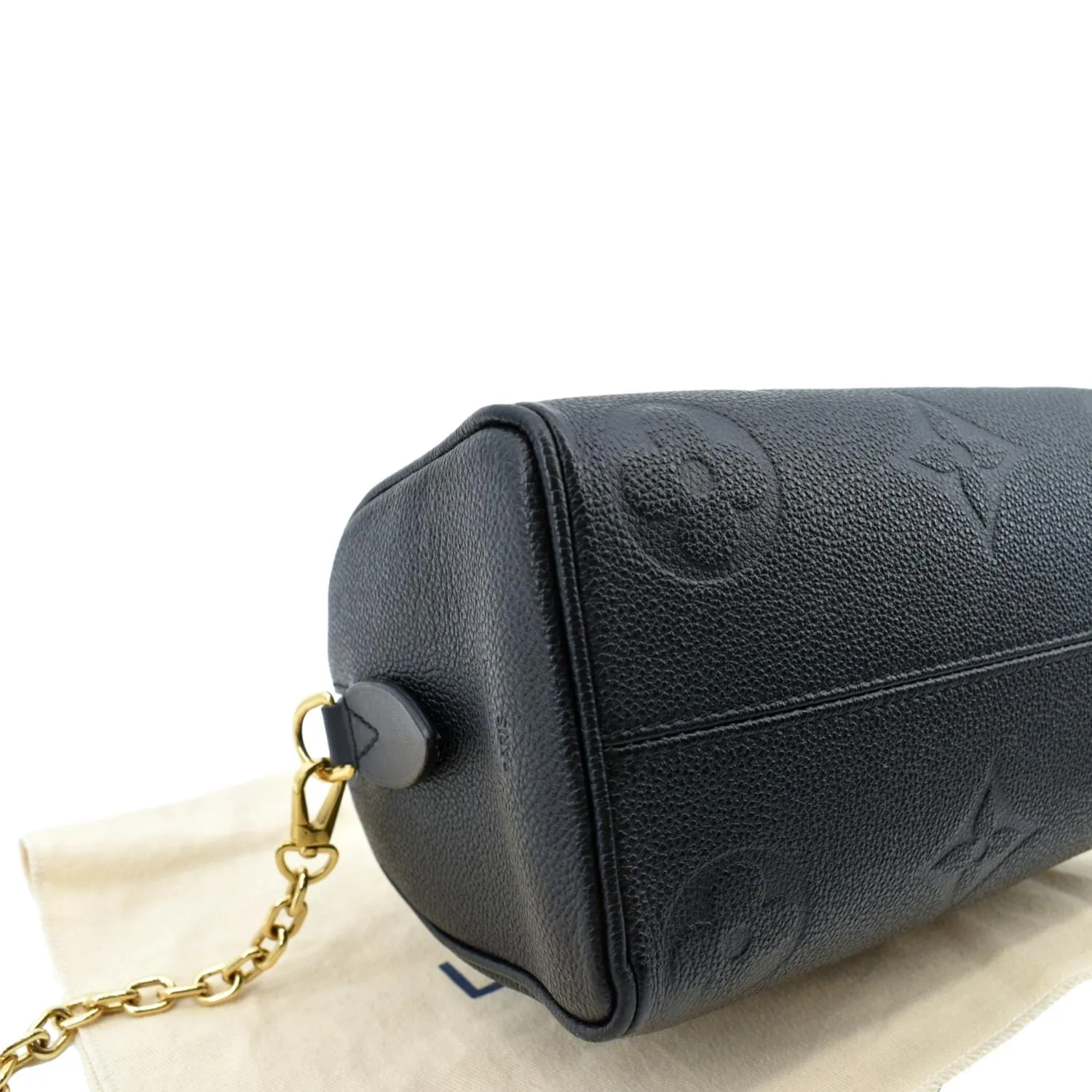 LOUIS VUITTON Giant Speedy 20 Bandouliere Empreinte  Shoulder Bag Black
