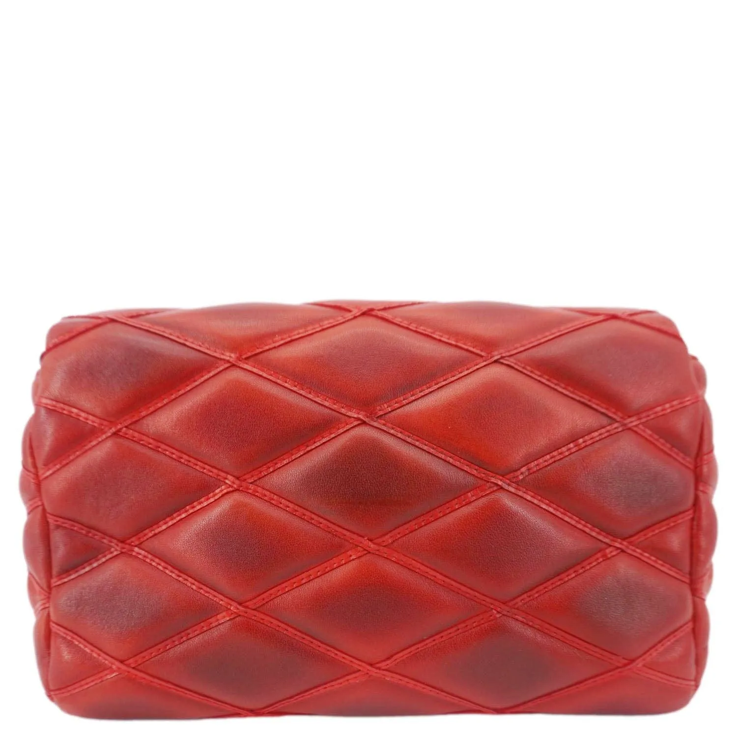 LOUIS VUITTON GO-14 PM Malletage Leather Shoulder Bag Red