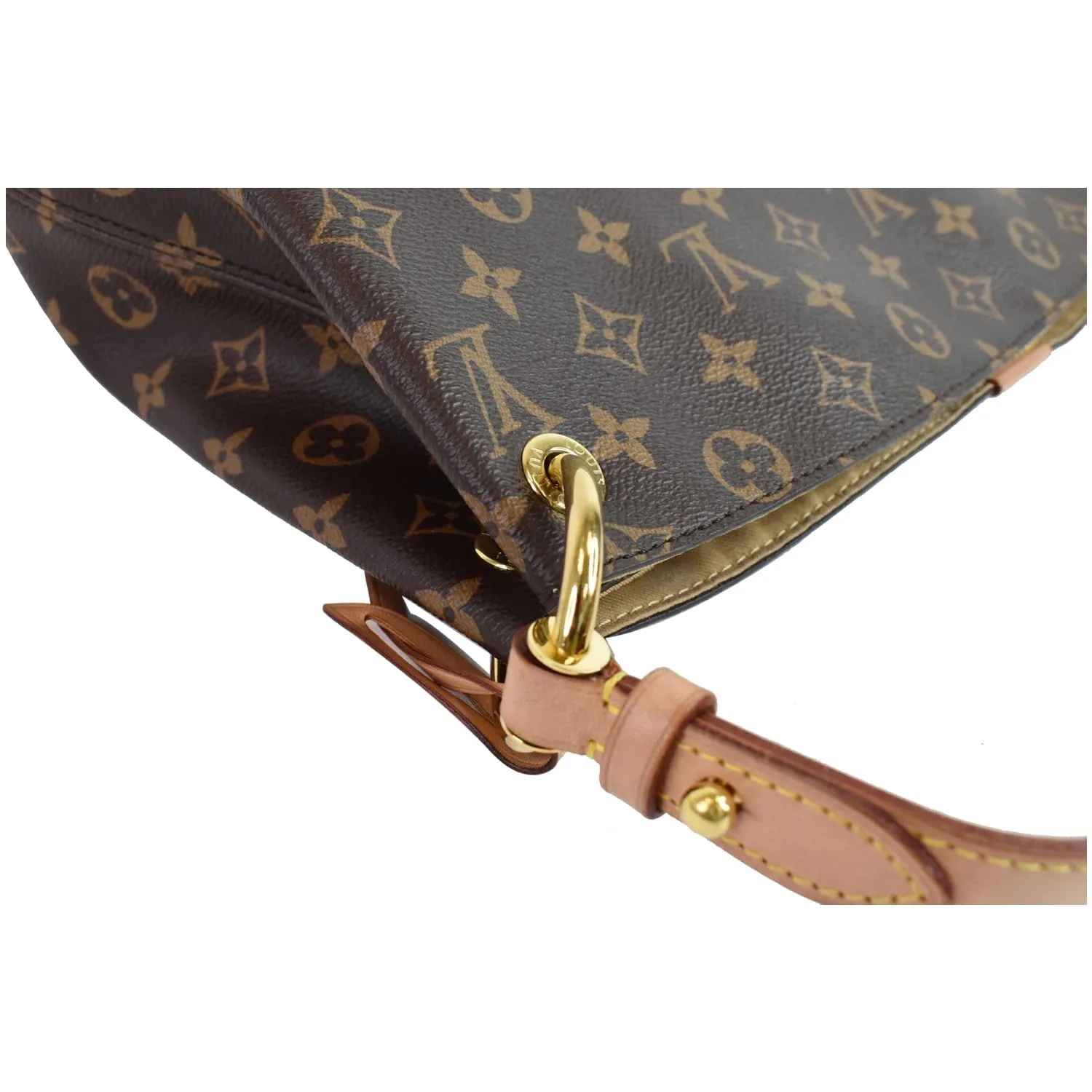 LOUIS VUITTON Graceful PM Monogram Canvas Shoulder Bag Brown