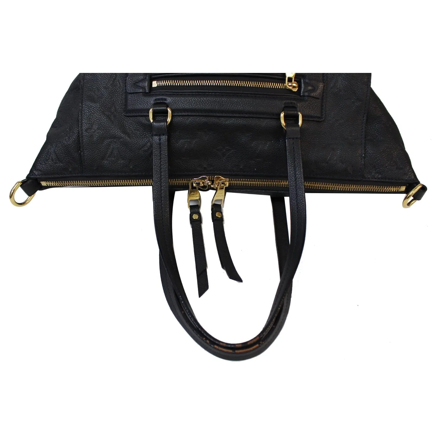 LOUIS VUITTON Lumineuse PM Monogram Empreinte Leather Shoulder Bag Black