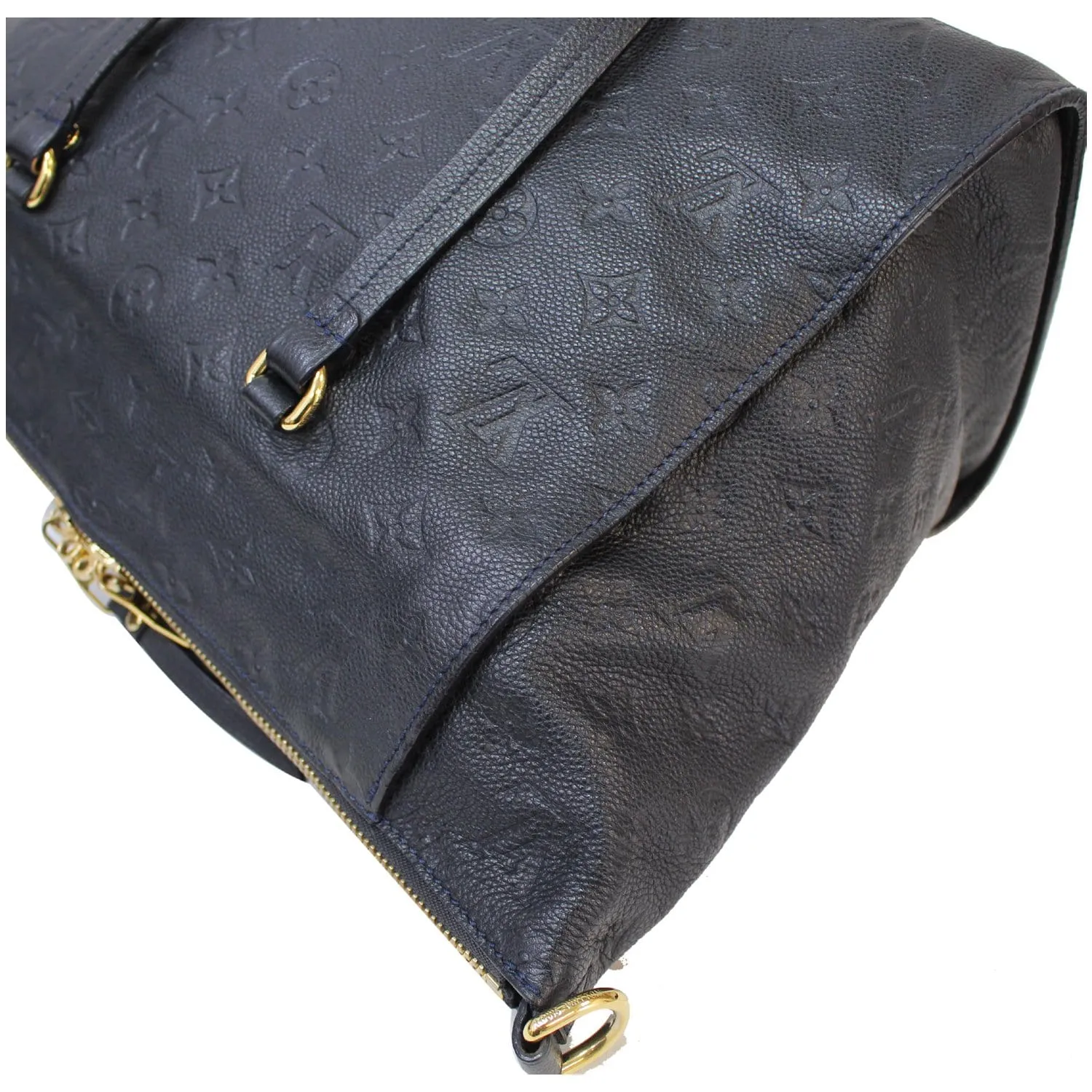 LOUIS VUITTON Lumineuse PM Monogram Empreinte Leather Shoulder Bag Black