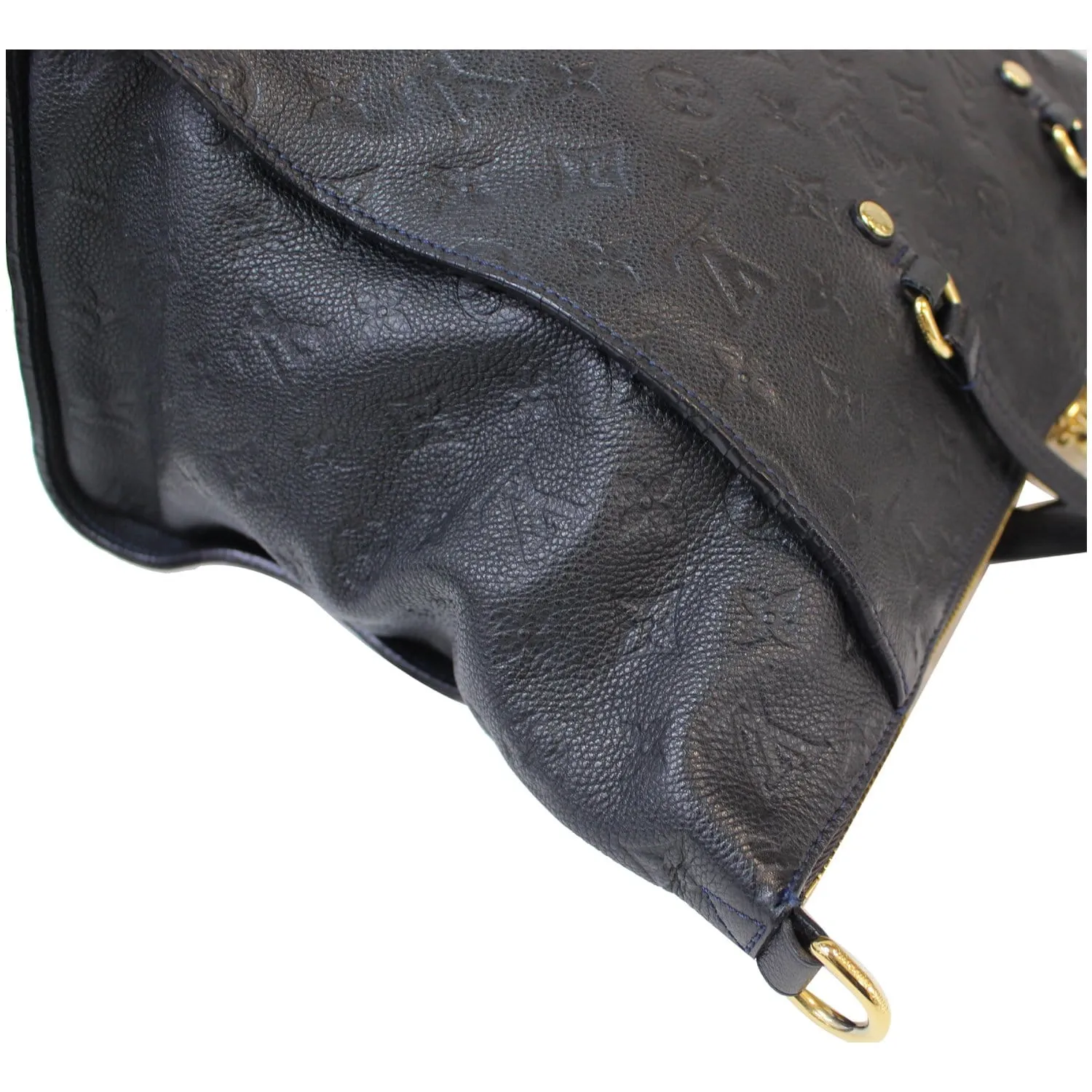 LOUIS VUITTON Lumineuse PM Monogram Empreinte Leather Shoulder Bag Black