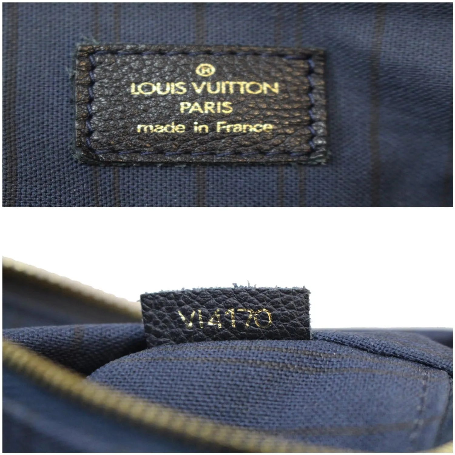 LOUIS VUITTON Lumineuse PM Monogram Empreinte Leather Shoulder Bag Black